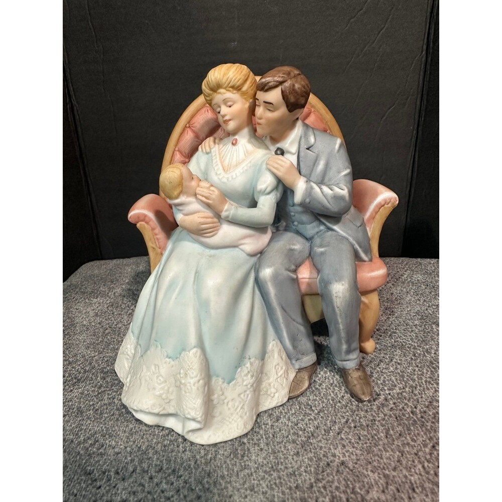 Vintage Figurine is a "Treasured Memories" Collectible titled "And Baby Makes 3”